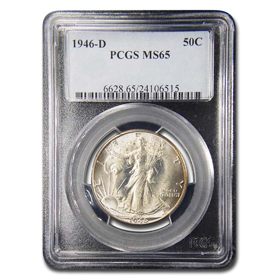 1946-D Walking Liberty Half Dollar MS-65 PCGS 1946-D Walking Liberty Half Dollar MS-65 PCGS